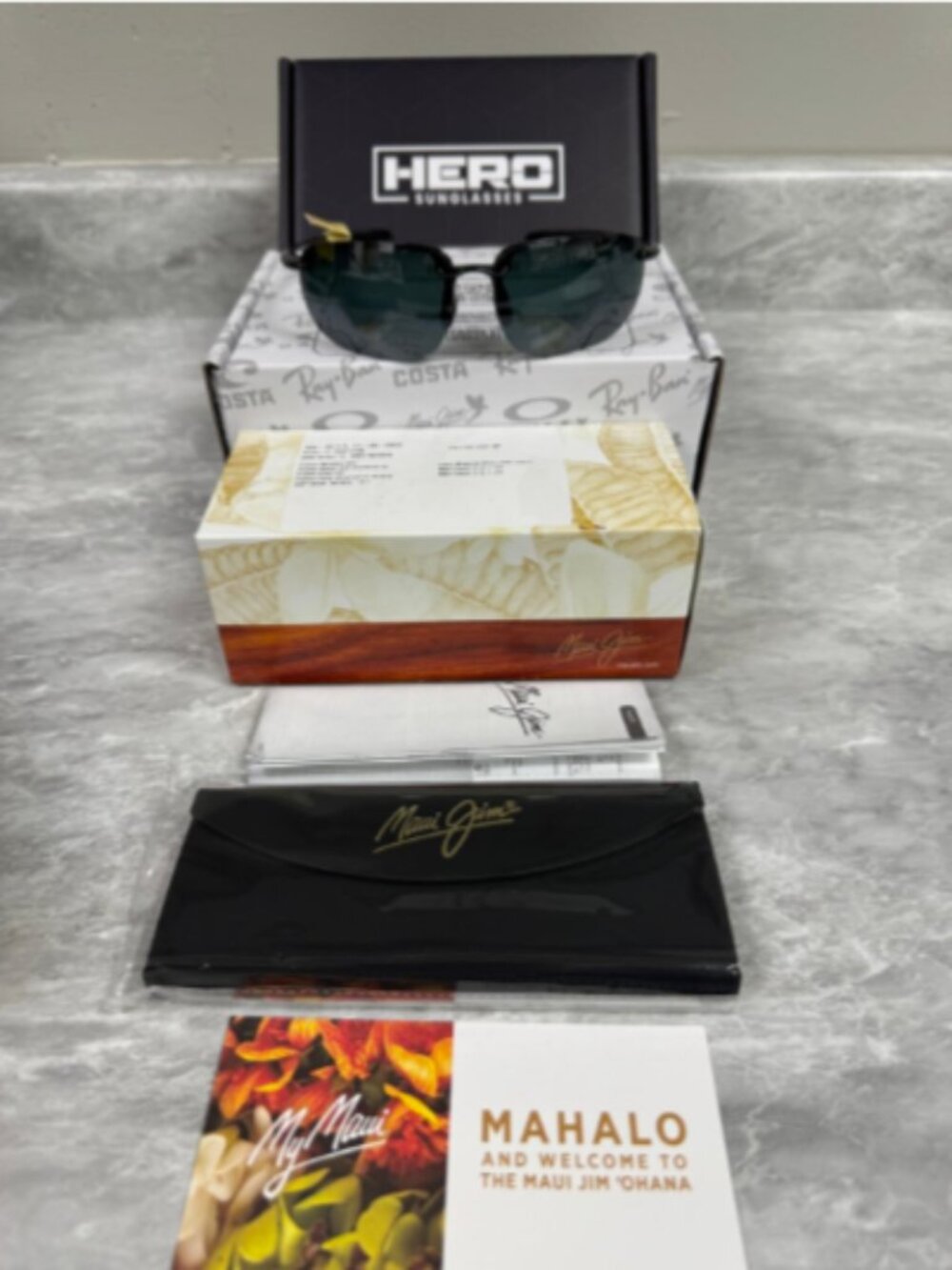 MAUI JIM | NEW | HO'OKIPA XL READER | CUSTOM | GLOSS BLACK | NEUTRAL GREY | 1.5